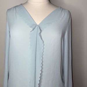 Sheer Long sleeve Ann Taylor Blouse